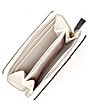 Michael Kors Signature Logo Jet Set Small Silver Tone Zip Around Card Case, Color:Allum - Image 3