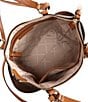 Color:Brown/Acorn - Image 3 - Signature Logo And Logo Charm Sullivan Small Top Zip Convertible Tote Bag