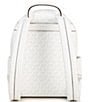 Color:Optic White/Aluminum - Image 2 - Silver Hardware Signature Logo Box Medium Backpack
