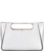Color:Silver - Image 1 - Silver Metallic Chelsea Large Convertible Clutch