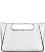 Michael Kors Silver Metallic Chelsea Large Convertible Clutch, Color:Silver - Image 1