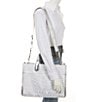 Color:Silver Multi - Image 4 - Silver Metallic Gigi Zebra Print Large Grab Tote Bag