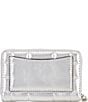 Color:Silver - Image 2 - Silver Metallic Quilted Jet Set Small Zip Around Card Case