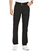 Color:Black - Image 1 - Slim-Fit Parker Stretch Flat Front Twill Pants