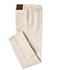 Color:ECRU - Image 2 - Slim-Straight Fit Grant Seeded Cotton 5-Pocket Pants