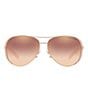 Color:Rose Gold - Image 2 - Sporty Rose Gold Aviator Sunglasses