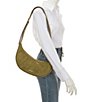 Michael Kors Avra Medium Suede Convertible Sling Crossbody Shoulder Bag, Color:Smokey Olive - Image 4