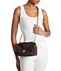 Michael Kors Suede Small Bryant Turnlock Convertible Chain Shoulder Bag - Image 5