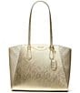 Michael Kors Taryn Metallic Large Multi-Function Tote Bag, Color:Pale Gold - Image 1