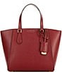 Michael Kors Taryn Small Convertible Top Zip Tote Crossbody Bag, Color:Deep Red - Image 1