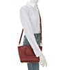 Michael Kors Taryn Small Convertible Top Zip Tote Crossbody Bag, Color:Deep Red - Image 4