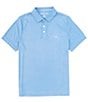 Color:Blueberry - Image 1 - Tech Printed Short Sleeve Polo Shirt