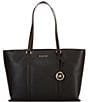 Color:Black - Image 1 - Temple Large Tote Bag