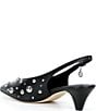 Michael Kors Tonya Studded Pointed Toe Kitten Heel Slingback Pumps - Image 3