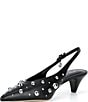 Michael Kors Tonya Studded Pointed Toe Kitten Heel Slingback Pumps - Image 4