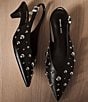 Michael Kors Tonya Studded Pointed Toe Kitten Heel Slingback Pumps - Image 5