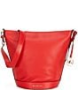 Color:Lacquer Red - Image 1 - Townsend Medium Top Zip Bucket Crossbody Bag