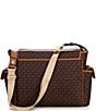 Color:Brown/Acorn - Image 2 - Travel Large Signature Logo Diaper Messenger Bag