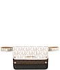 Color:Vanilla/Brown/Black - Image 1 - Signature Tri-Logo Magnetic Snap Belt Bag