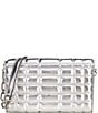 Michael Kors Tribeca Large Silver Metallic Leather Convertible Crossbody Bag, Color:Silver - Image 2