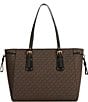 Michael Kors Voyager MK Signature Medium Tote Bag, Color:Brown/Black - Image 2