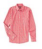 Color:Crimson - Image 1 - Warwick Check Long-Sleeve Woven Shirt