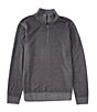 Color:Ash - Image 1 - Washed Merino Wool Quarter-Zip Pullover