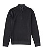 Color:Washed Black - Image 1 - Washed Merino Wool Quarter-Zip Pullover