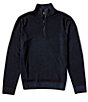 Color:Midnight - Image 1 - Washed Merino Wool Quarter-Zip Pullover