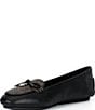 Michael Kors Wendy Moc Leather MK Logo Print Bow Flats - Image 4