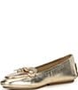Michael Kors Wendy Moc Metallic Leather Bow Flat - Image 4