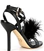 Color:Black - Image 2 - Whitby Leather Feather Pom-Pom Dress Sandals