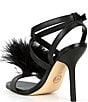 Color:Black - Image 3 - Whitby Leather Feather Pom-Pom Dress Sandals