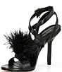 Color:Black - Image 4 - Whitby Leather Feather Pom-Pom Dress Sandals