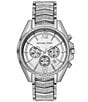 Color:Silver - Image 1 - Whitney Stainless Steel Glitz Chronograph Bracelet Watch