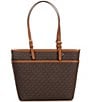 Color:Brown/Acorn - Image 2 - Winston Medium Top Zip Pocket Tote Bag