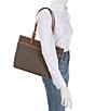 Color:Brown/Acorn - Image 4 - Winston Medium Top Zip Pocket Tote Bag