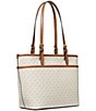Michael Kors Winston Medium Pocket Contrast Trim Tote Bag, Color:Vanilla/Acorn - Image 2