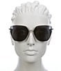 Color:Black - Image 6 - Women's 0MK1143D Fuji 61mm Cat Eye Sunglasses