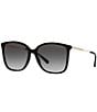 Color:Black - Image 1 - Women's 0MK2169 56mm Gradient Square Sunglasses
