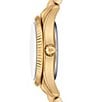 Color:Gold - Image 2 - Women's Blue Dial Lexington Three-Hand Gold Tone Stainless Steel Bracelet Watch