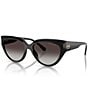 Michael Kors Women's Boca Raton 55mm Cat Eye Sunglasses, Color:Black - Image 1