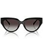 Michael Kors Women's Boca Raton 55mm Cat Eye Sunglasses, Color:Black - Image 2
