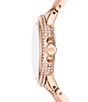 Color:Rose Gold - Image 2 - Women's Camille Three-Hand Pave Rose Gold Tone Stainless Steel Crystal Quilted Bracelet Watch