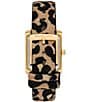 Color:Leopard - Image 2 - Women's Emery Three-Hand Animal Print Leather Watch
