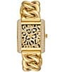 Color:Gold - Image 1 - Women's Emery Cheetah Three-Hand Dial Gold Tone Stainless Steel Bracelet Watch