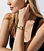 Michael Kors Women's Gramercy Two-Hand Stainless Steel Bracelet Watch, Color:Gold - Image 4