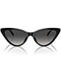 Color:Black - Image 2 - Women's Harbour Island 56mm Cat Eye Sunglasses