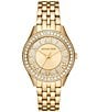 Michael Kors Women's Harlowe Three-Hand Analog Gold-Tone Stainless Steel Bracelet Watch, Color:Gold - Image 1