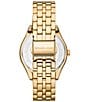 Color:Gold - Image 2 - Women's Harlowe Three-Hand Analog Gold-Tone Stainless Steel Bracelet Watch